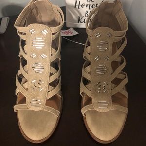 Justice Girl's Geo Cutout Sandals